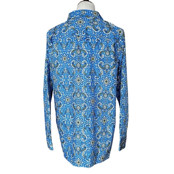 Lands’ End no iron supima cotton popover blouse sz 14 - Picture 2 of 5